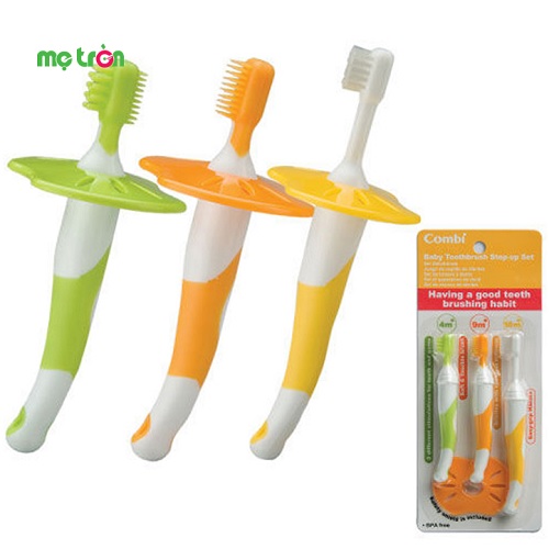 Bộ bàn chải đánh răng Combi bước 1,2,3 không BPA