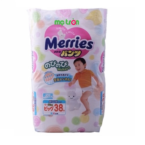 Tã quần Merries size XL (38 miếng) khử mùi và chống hăm
