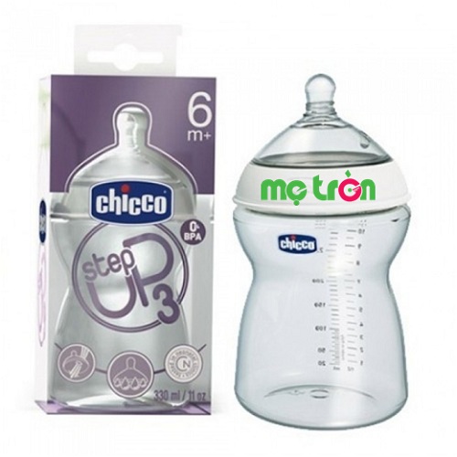 Bình sữa Step Up Chicco mô phỏng tự nhiên 330ml dành cho bé từ 6 tháng tuổi trở lên là sản phẩm chất lượng đáp ứng nhu cầu bú sữa của bé. Với dung lượng 330ml phù hợp với nhu cầu sử dụng của các bé trên 6 tháng tuổi. Bình sữa được làm từ chất liệu nhựa PP cao cấp hoàn toàn không chứa BPA gây hại cho sức khỏe của bé.