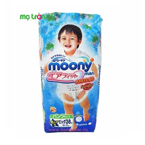 Tã quần Moony XL boy từ Nhật Bản (XL38) chống trào ngược