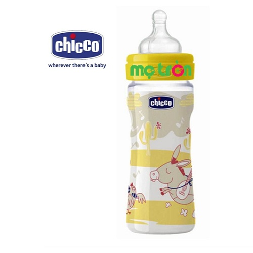 Bình sữa Wellbeing Chicco 250ml núm vú silicone siêu mềm là sản phẩm chất lượng cao cấp của thương hiệu Chicco. Với thiết kế độc đáo núm ty tích hợp van chống sặc giúp bé bú sữa dễ dàng hơn.