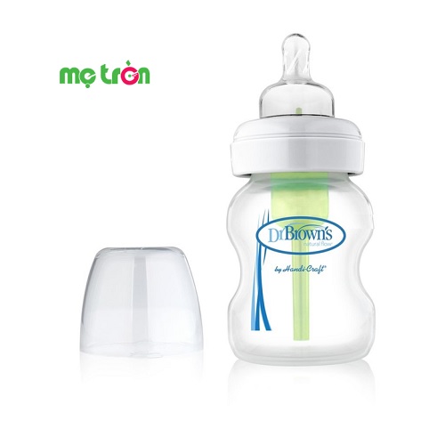 Bình sữa cổ rộng Dr Brown's 150ml chất liệu nhựa PP là sản phẩm chất lượng cao cấp làm từ nhựa PP không chứa BPA và các thành phần hóa học khác gây hại cho sức khỏe của bé. Thiết kế thân bình nhỏ gọn nhẹ cho bé cầm vừa tay để bé tập bú bình dễ dàng hơn.