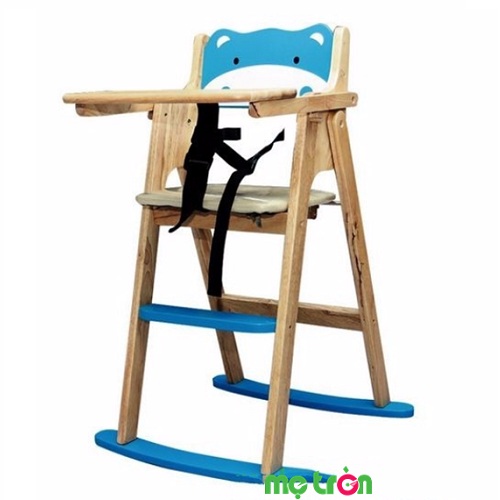 <p>Ghế ăn bột Hà mã màu xanh có dây thắt an toàn là sản phẩm ghế ngồi tiện dụng cho bé, được làm từ chất liệu gỗ cao su, sơn bóng không chứa độc tố chì gây hại cho sức khỏe của bé.</p>