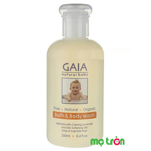 Sữa tắm cho bé Gaia Natural Baby Bath & Body Wash 250ml  được nhập khẩu chính hãng từ Úc với chiết xuất hoàn toàn từ tự nhiên, không gây cay mắt, bảo vệ an toàn tuyệt đối cho trẻ nên bạn sẽ hoàn toàn yên tâm về độ an toàn khi sử dụng.