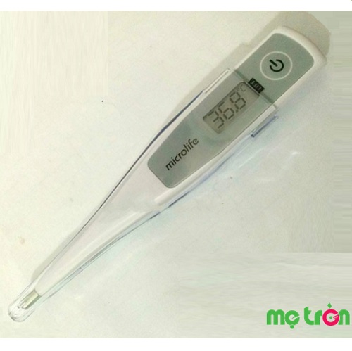 Nhiệt kế điện tử đầu bút mạ bạc không thấm nước Microlife 30s MT500