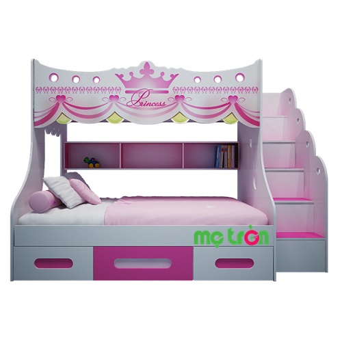 Giường 2 tầng công chúa GT01 dễ thương cho bé (trên 1m – dưới 1m4)