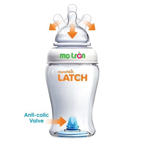 Bình sữa Munchkin Latch (8oz) núm ti thiết kế giống hệt ti mẹ là sản phẩm bình sữa được thiết kế rất độc đáo với kiểu dáng thon gọn, phần thân bo vào trong giúp bé cầm nắm dễ dàng hơn. Núm ty mềm mại, có độ đàn hồi tốt, bình được làm từ chất liệu nhựa cao cấp không chứa BPA an toàn cho sức khỏe của bé.
