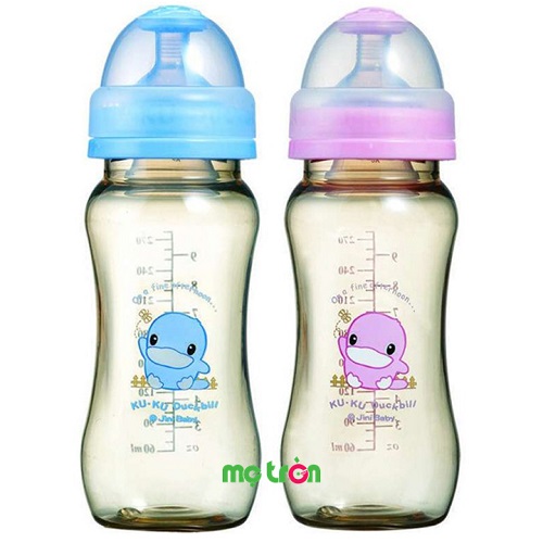 Bình sữa PES 280ml cổ rộng KUKU5817 an toàn cho bé làm từ chất liệu nhựa PES cao cấp hoàn toàn không chứa BPA gây hại cho sức khỏe của bé. Bình được thiết kế với kiểu dáng độc đáo, dáng thon gọn, phần thân giữa bo vào trong giúp bé cầm bình dễ dàng hơn.