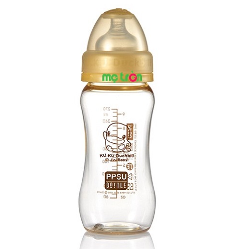 Bình sữa KUKU5834 nhựa PPSU cao cấp cổ rộng 280ml bền chắc được làm từ chất liệu nhựa PPSU cao cấp, hoàn toàn không chứa BPA gây hại cho sức khỏe của bé. Bên cạnh đó, bình được thiết kế nhỏ gọn nhẹ để bé có thể tự cầm bình bú tự lập.