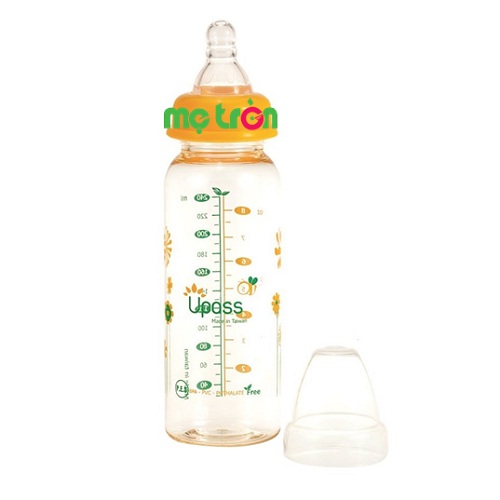 Bình sữa cổ cam không BPA UPASS 240ml UP02801CC có núm ty chống sặc an toàn cho bé