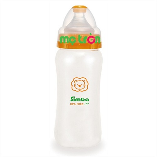 Bình sữa Simba 330ml cổ rộng nhựa PP S6273 dễ sử dụng