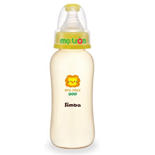 Bình sữa Simba 300ml hình hồ lô nhựa PES S6811 gọn nhẹ và dễ sử dụng