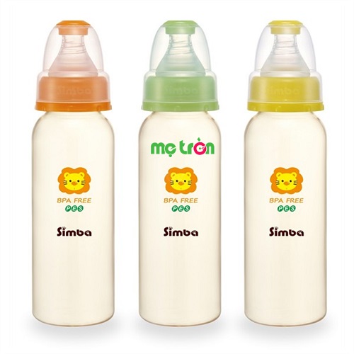 Bình sữa Simba màu nhựa PES 240ml S6852 không chứa chất độc hại