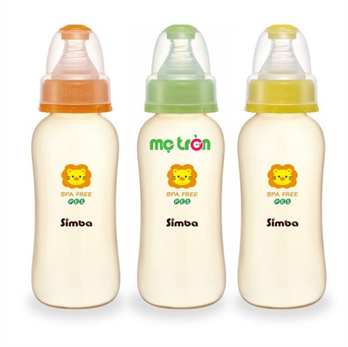 Bình sữa Simba 300ml hình hồ lô nhựa PES S6811 gọn nhẹ và dễ sử dụng