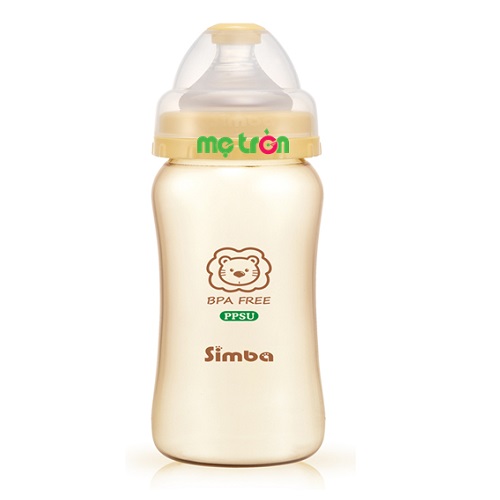 Bình sữa Simba nhựa PPSU 360ml S6173 với ti chống đầy hơi đặc biệt
