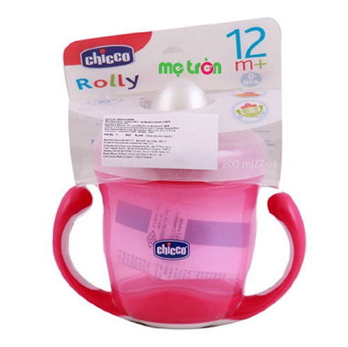 Bình uống nước Chicco 12M+ 200ml có tay cầm xoay ngược thông minh