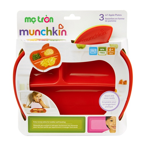 Đĩa ăn chia ngăn Apple Munchkin MK43708 cho bé tập ăn